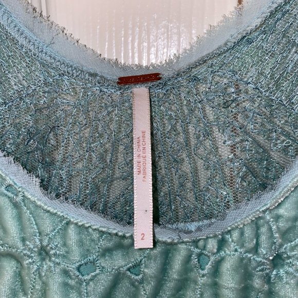 Seafoam Green Free People Sequin Dress NWOT - Picture 5 of 5